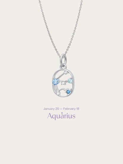 Aquarius Necklace - Zodiac Sign Jewelry
