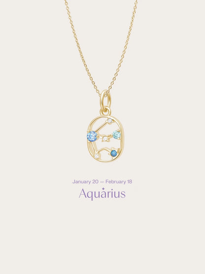 Aquarius Necklace - Zodiac Sign Jewelry