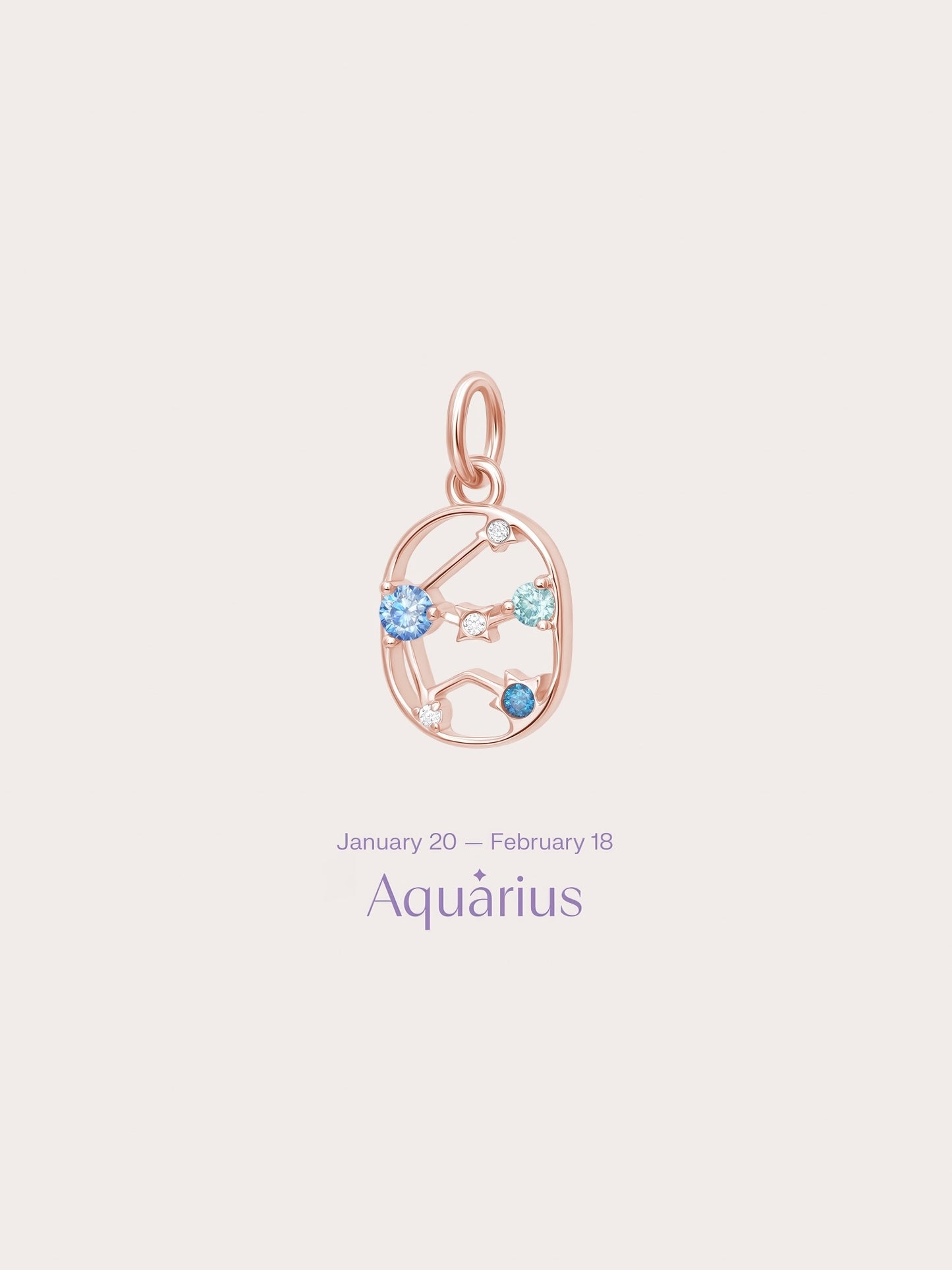 Aquarius Charm - Zodiac Sign Jewelry