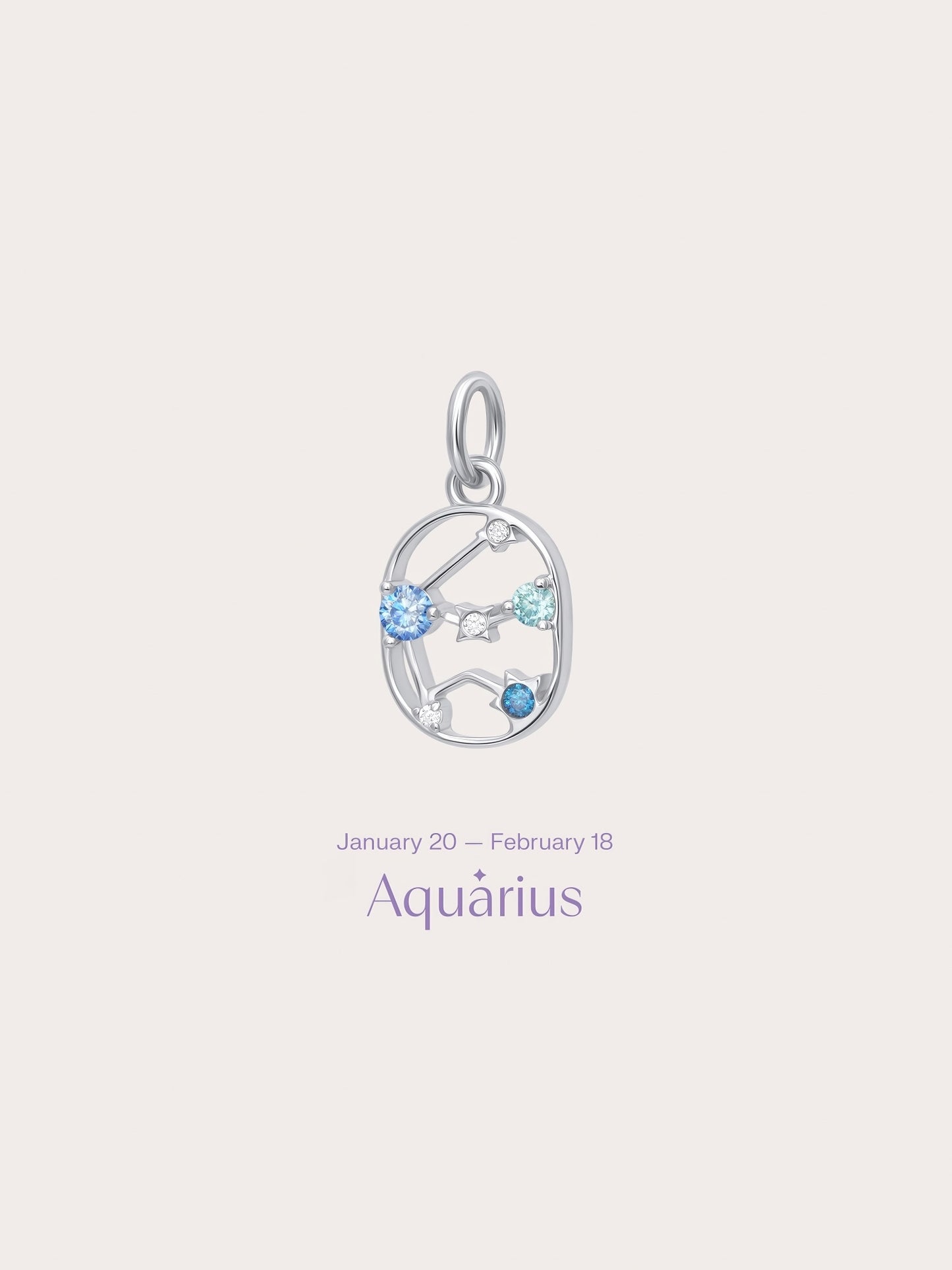 Aquarius Charm - Zodiac Sign Jewelry