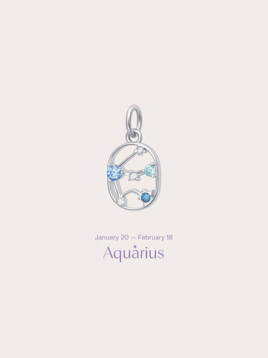 Aquarius Charm - Zodiac Sign Jewelry