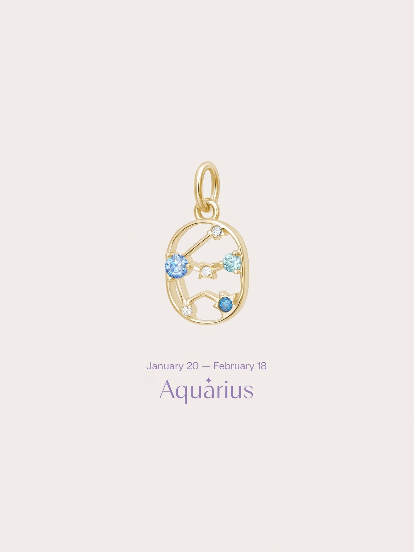 Aquarius Charm - Zodiac Sign Jewelry