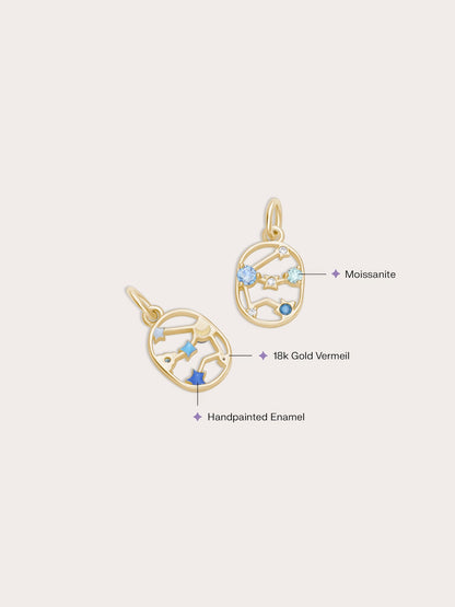 Aquarius Charm 18K Gold (2) – Mondays Made Flower & Birthstone Jewelry Singapore