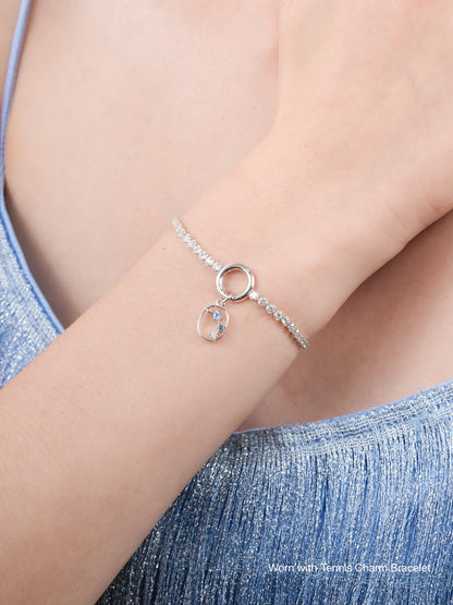 Aries Charm Zodiac Charm Jewelry S925 Silver Rhodium Worn With – Mondays Made Flower & Birthstone Jewelry Singapore