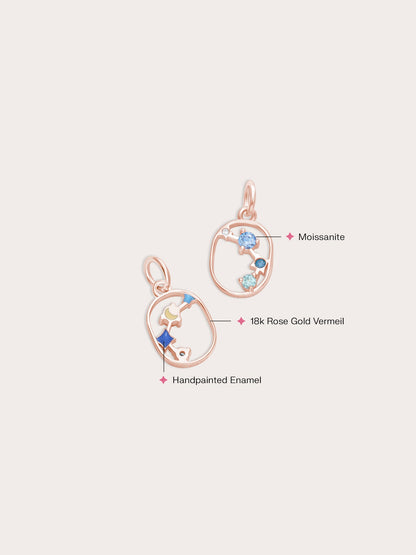Aries Charm 18K Rose Gold (2) – Mondays Made Flower & Birthstone Jewelry Singapore