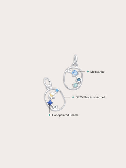 Aries Charm S925 Silver Rhodium (2) – Mondays Made Flower & Birthstone Jewelry Singapore