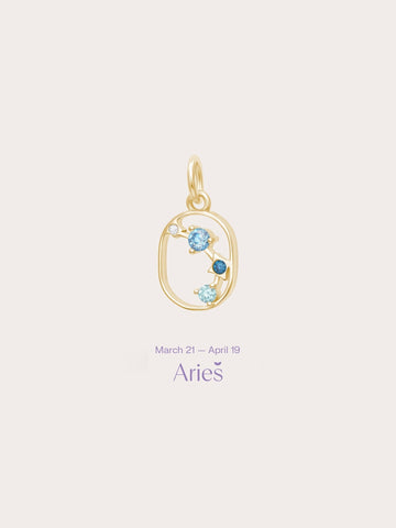 Aries Charm 18K Gold (1) – Mondays Made Flower & Birthstone Jewelry Singapore