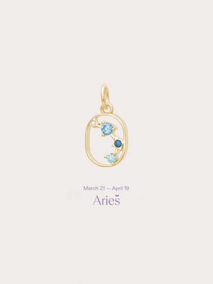Aries Charm 18K Gold (1) – Mondays Made Flower & Birthstone Jewelry Singapore