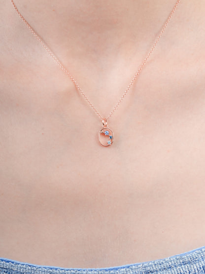 Aries Necklace Zodiac Jewelry 18K Rose Gold (1) – Mondays Made Flower & Birthstone Jewelry Singapore