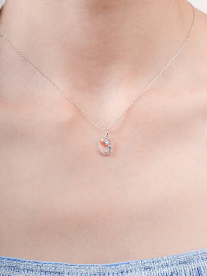 Aries Necklace Zodiac Jewelry S925 Silver Rhodium (1) – Mondays Made Flower & Birthstone Jewelry Singapore
