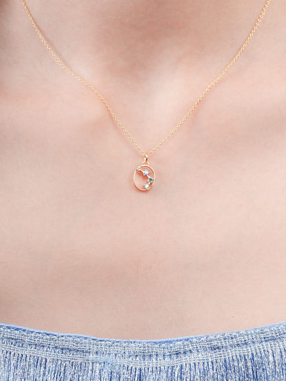 Aries Necklace Zodiac Jewelry 18K Gold (1) – Mondays Made Flower & Birthstone Jewelry Singapore