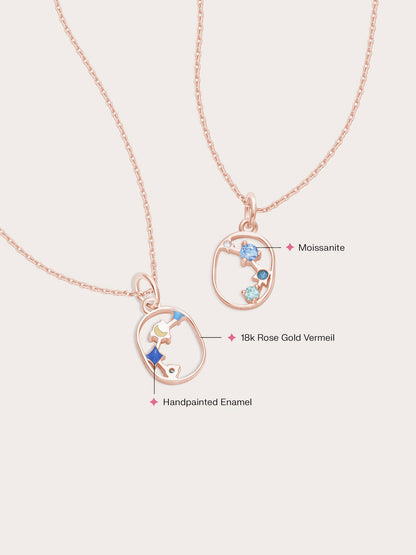 Aries Necklace 18K Rose Gold (2) – Mondays Made Flower & Birthstone Jewelry Singapore