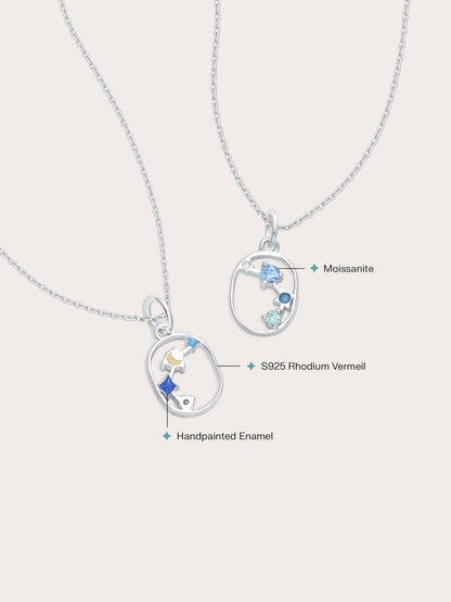 Aries Necklace S925 Silver Rhodium (2) – Mondays Made Flower & Birthstone Jewelry Singapore