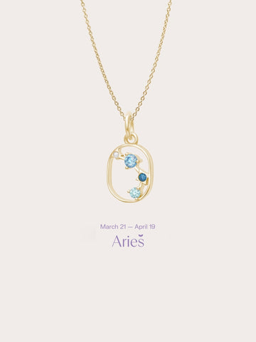 Aries Necklace 18K Gold (1) – Mondays Made Flower & Birthstone Jewelry Singapore