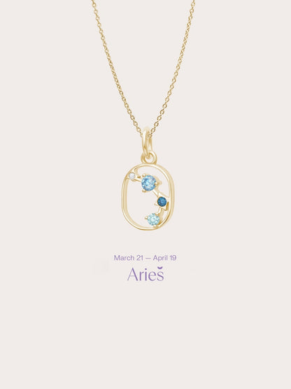 Aries Necklace 18K Gold (1) – Mondays Made Flower & Birthstone Jewelry Singapore