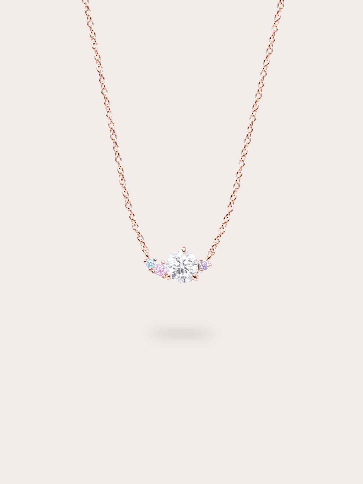 Aurora Moissanite Cluster Necklace