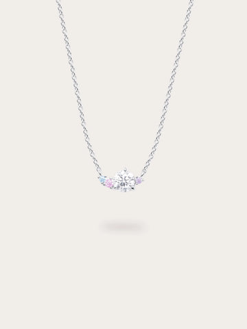 Aurora Moissanite Cluster Necklace