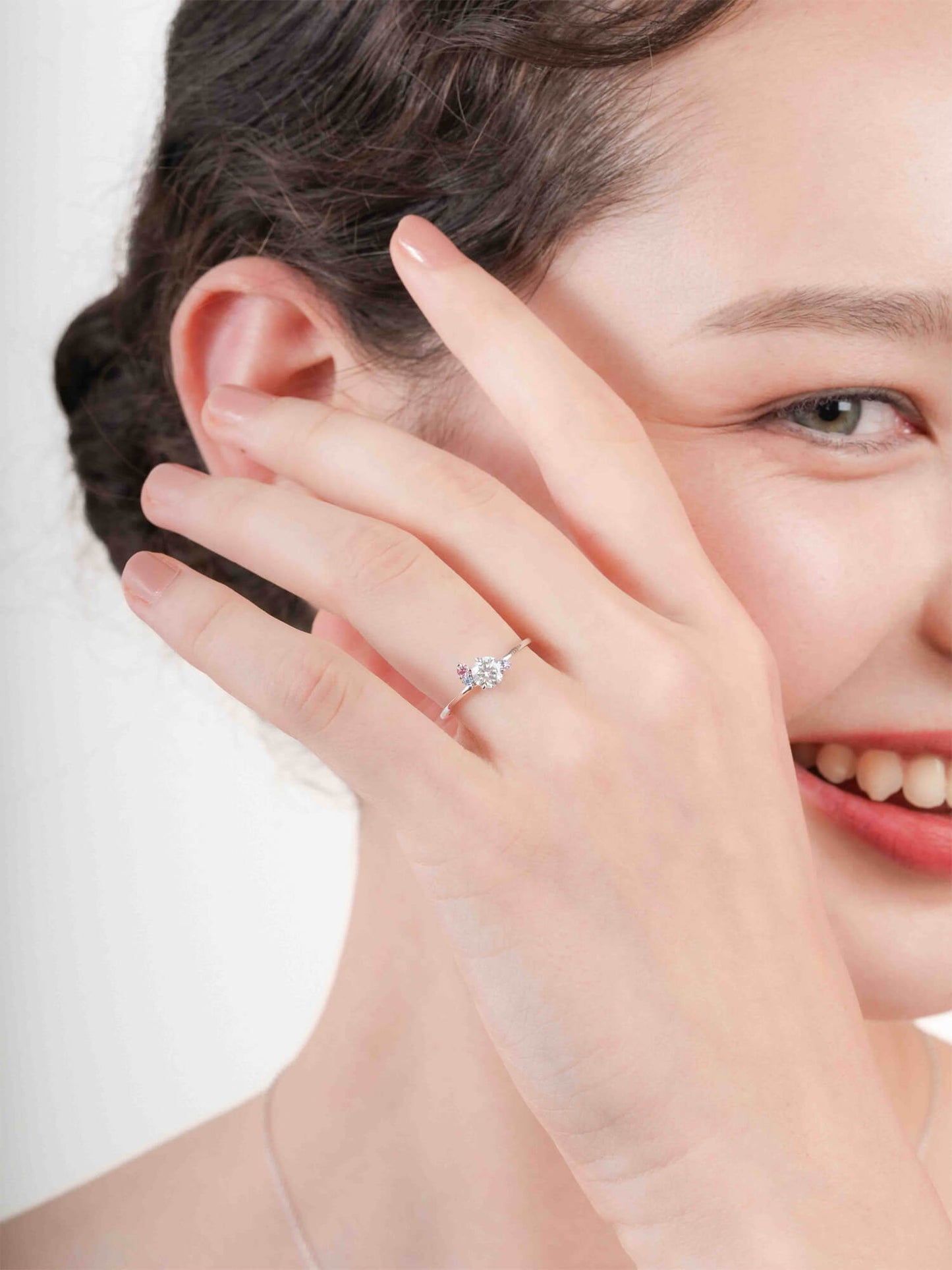 Aurora Moissanite Cluster Ring