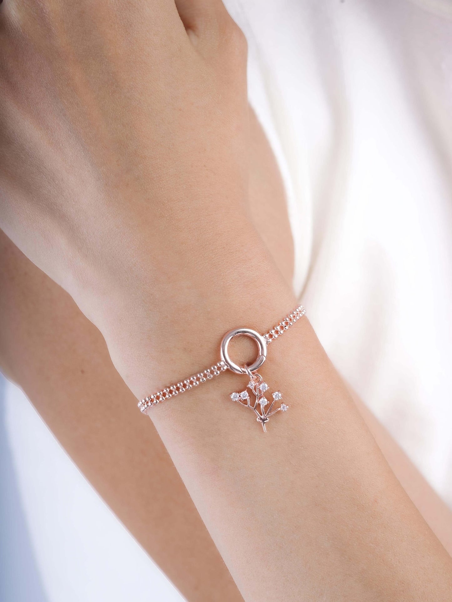 Moissanite Baby Breath Charm