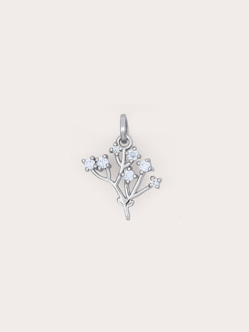 Baby Breath Charm S925 Silver Rhodium (7) – Mondays Made Flower & Birthstone Jewelry Singapore