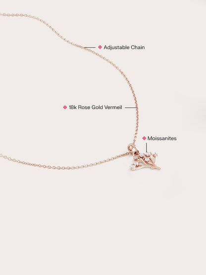 Baby Breath Necklace 18K Rose Gold Flat (2) – Mondays Made Flower & Birthstone Jewelry Singapore