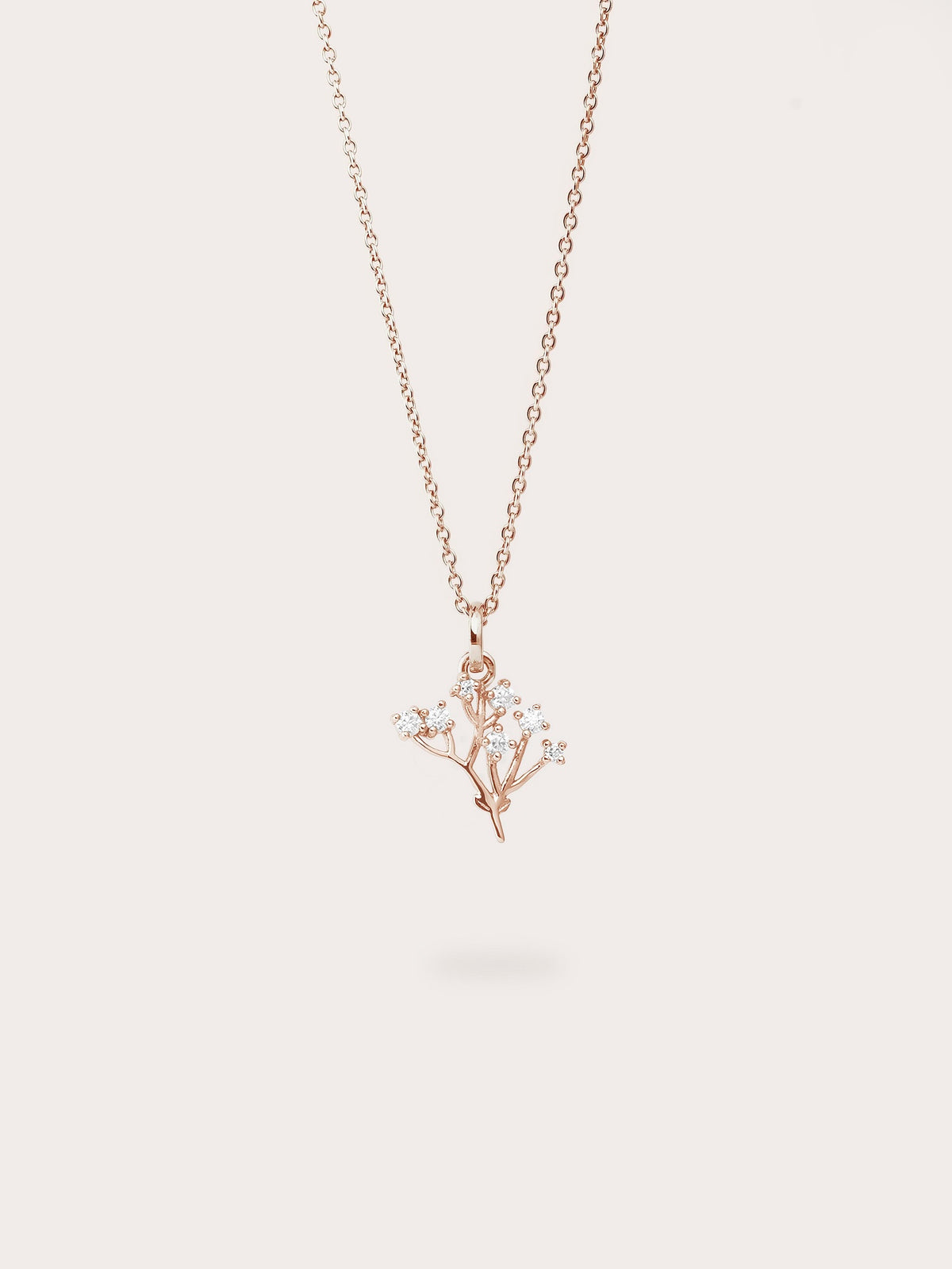 Baby Breath Necklace 18K Rose Gold (4) – Mondays Made Flower & Birthstone Jewelry Singapore