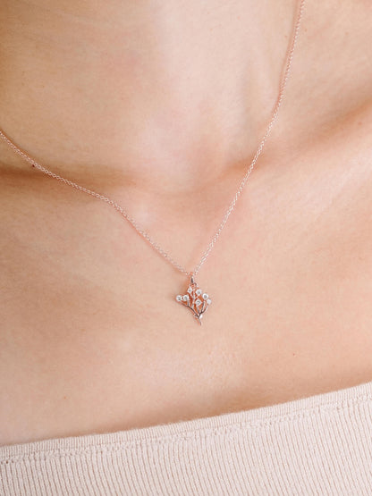 Baby Breath Necklace 18K Rose Gold (6) – Mondays Made Flower & Birthstone Jewelry Singapore