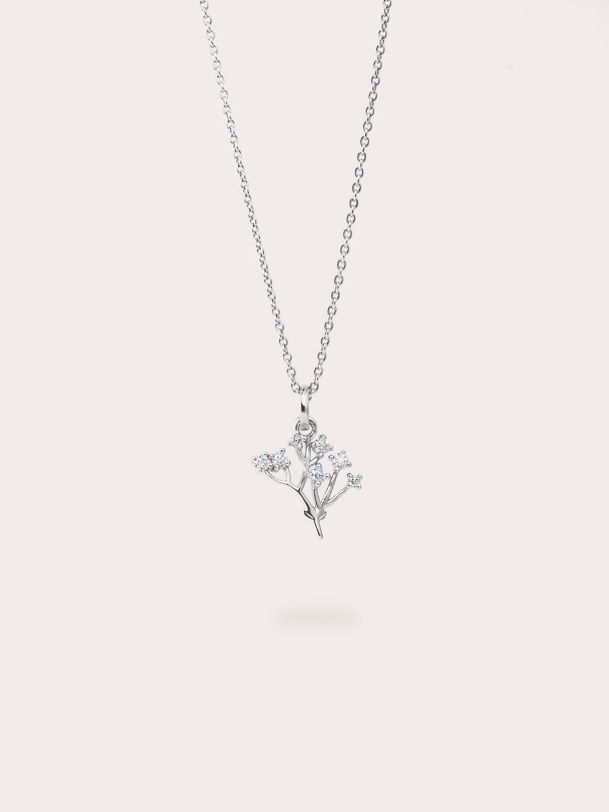 Baby Breath Necklace S925 Silver Rhodium (6) – Mondays Made Flower & Birthstone Jewelry Singapore
