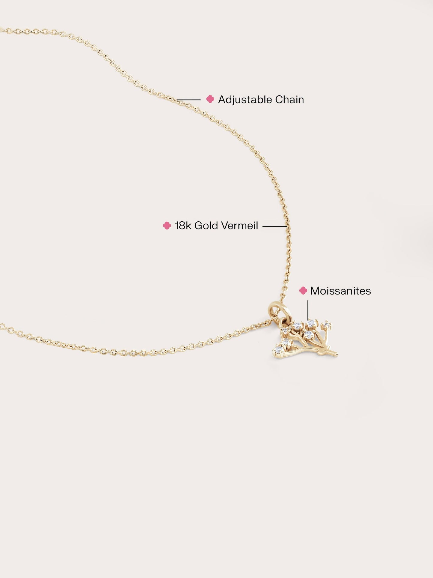 Moissanite Baby Breath Necklace