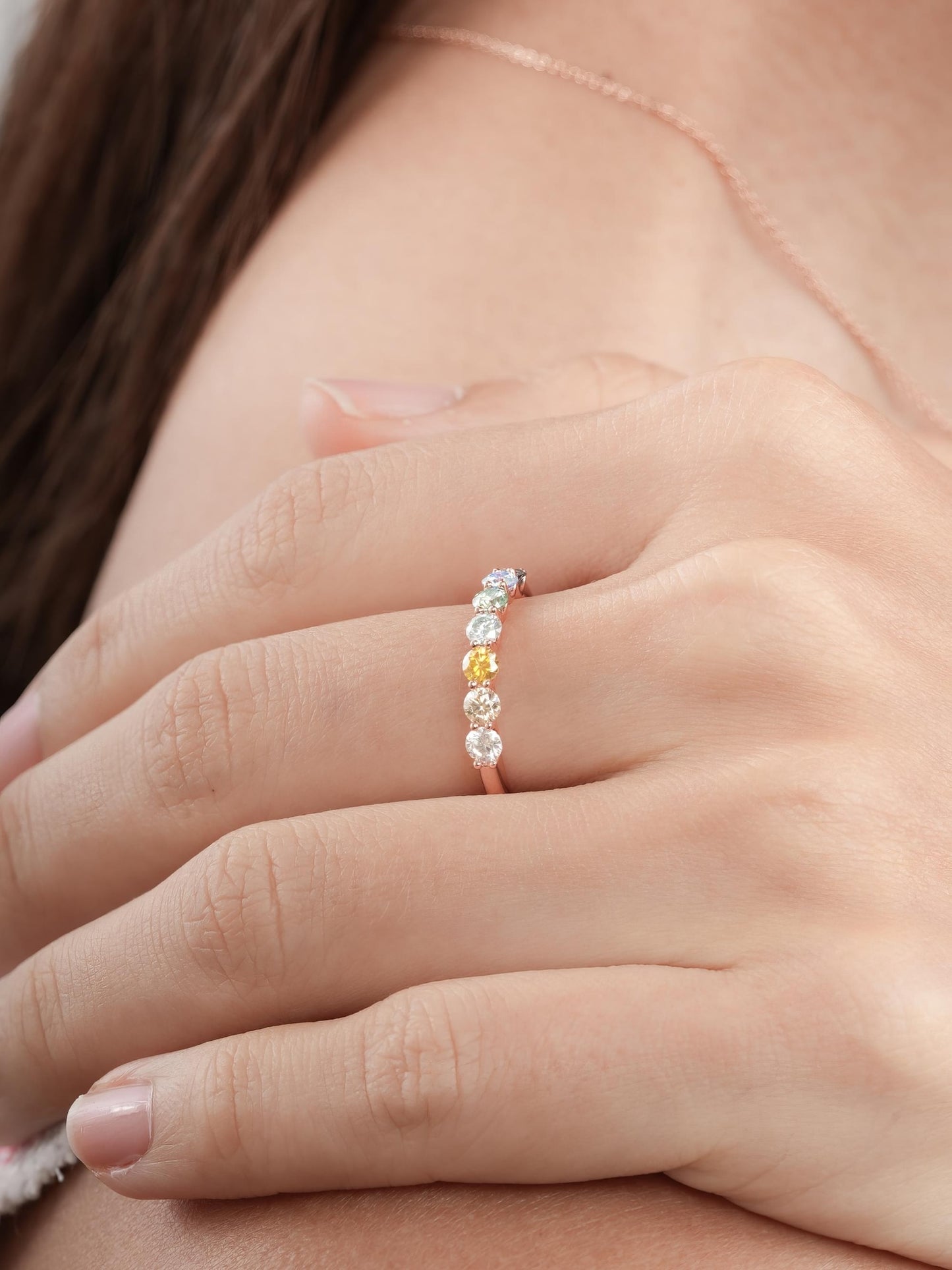 Beachside Moissanite Eternity Band