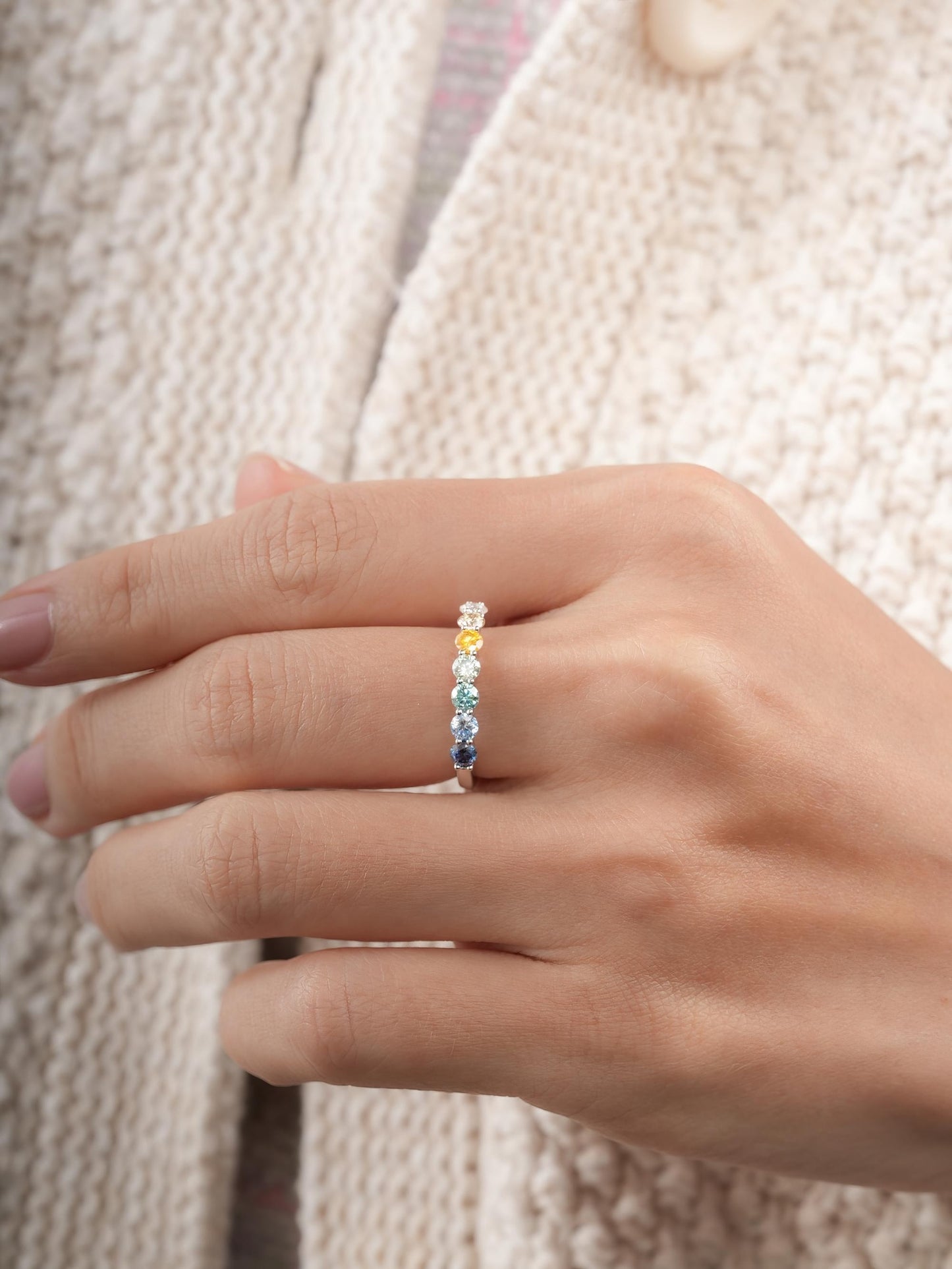 Beachside Moissanite Eternity Band
