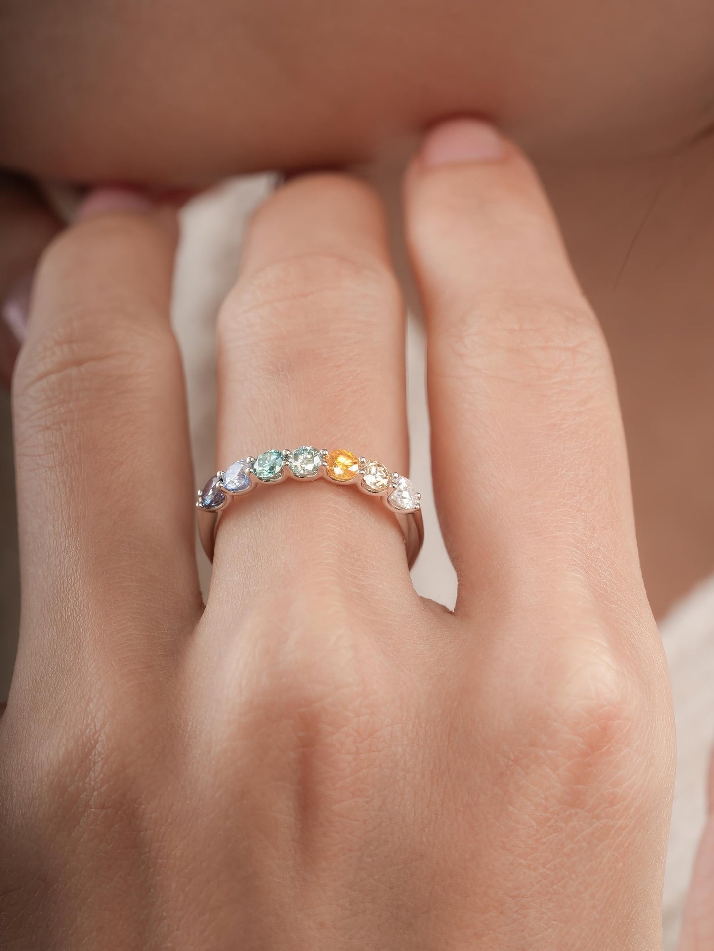 Beachside Moissanite Eternity Band