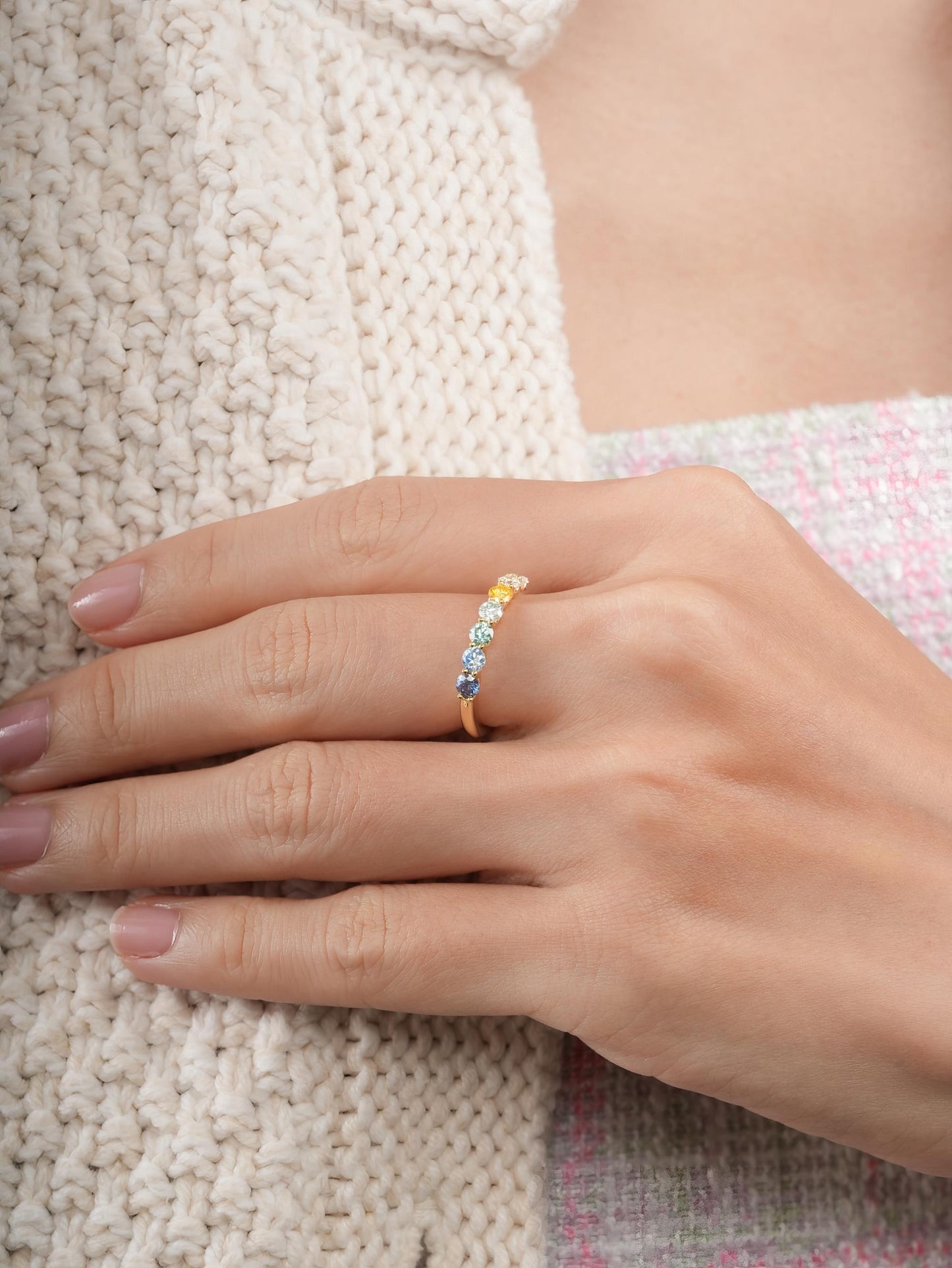 Beachside Moissanite Eternity Band