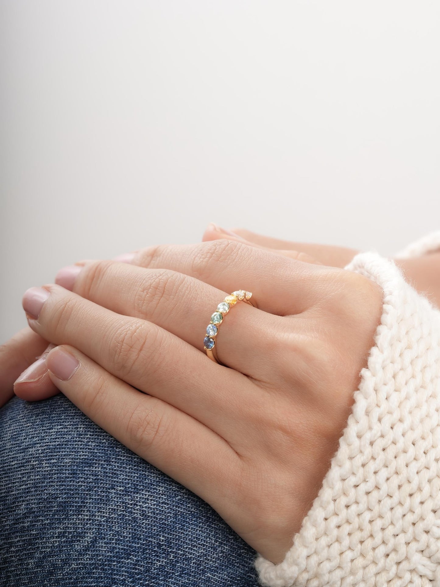 Beachside Moissanite Eternity Band