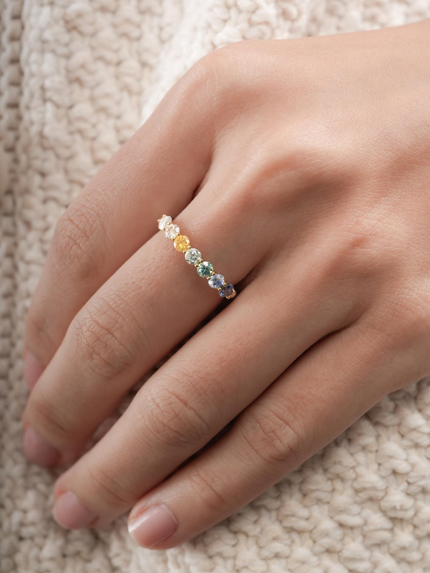 Beachside Moissanite Eternity Band