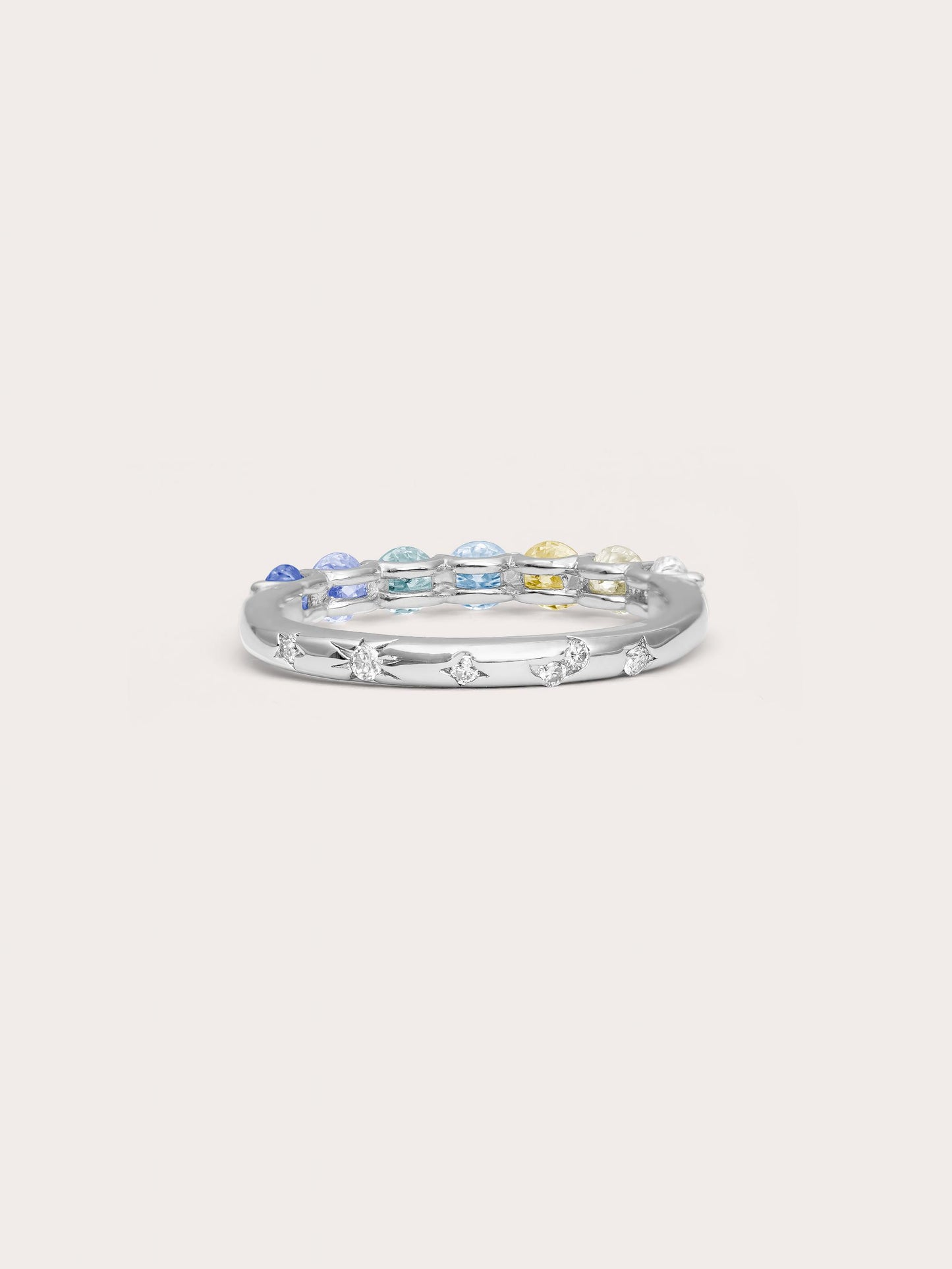Beachside Moissanite Eternity Band