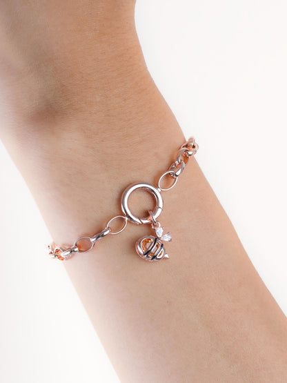 Bee Charm 18K Rose Gold (5) – Mondays Made Flower & Birthstone Jewelry Singapore