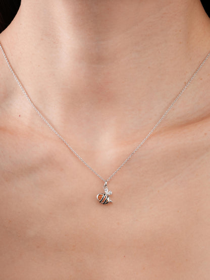 Bee Charm S925 Silver Rhodium (7) – Mondays Made Flower & Birthstone Jewelry Singapore