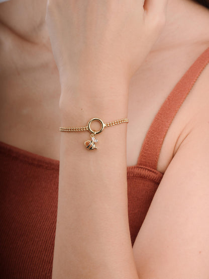 Bee Charm 18K Gold (8) – Mondays Made Flower & Birthstone Jewelry Singapore