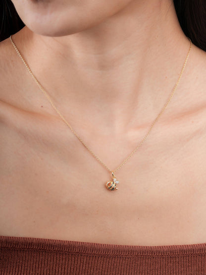 Bee Necklace 18K Gold (8) – Mondays Made Flower & Birthstone Jewelry Singapore