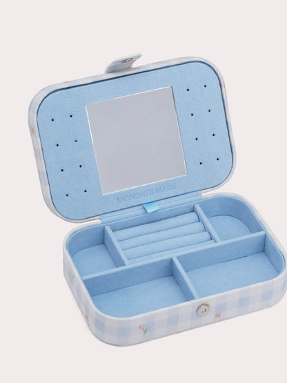 Birthflower Gingham Jewelry Case (2) – Mondays Made Flower & Birthstone Jewelry Singapore