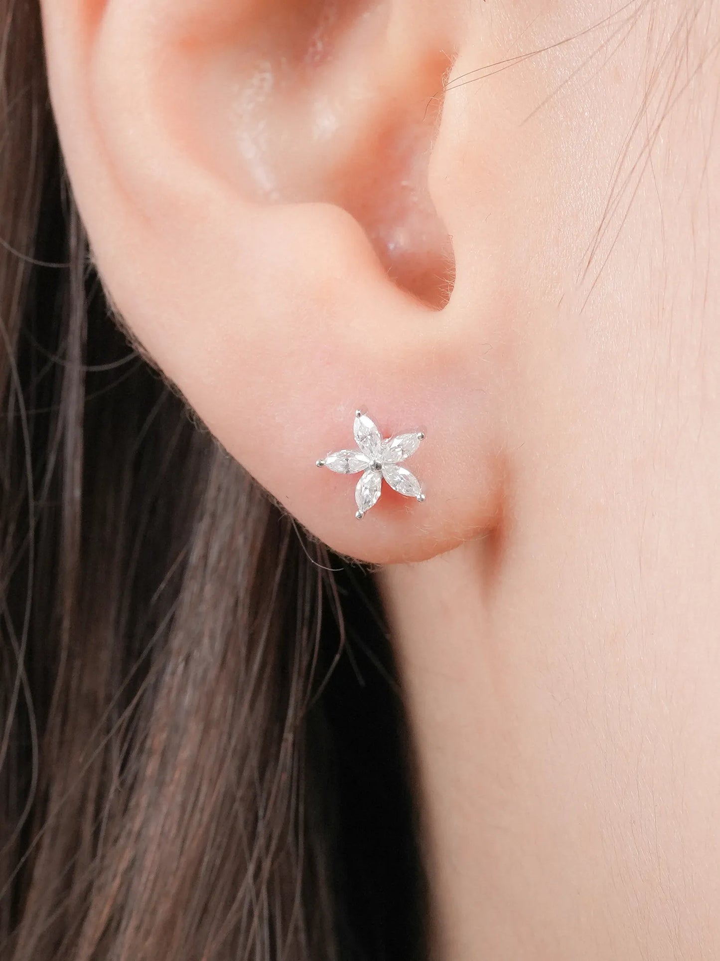 Bloom Flower Flatback Earring