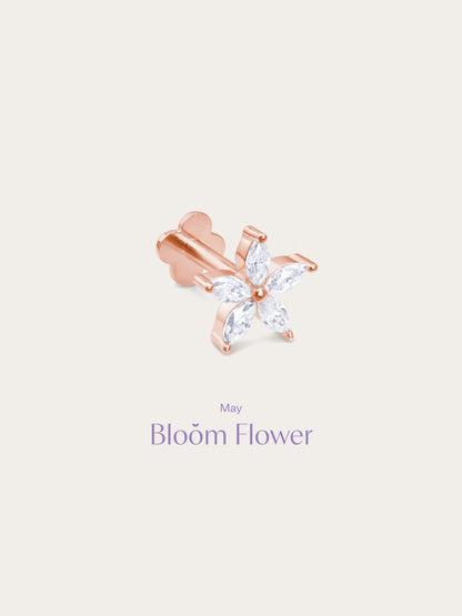 Bloom Flower Flatback Earring