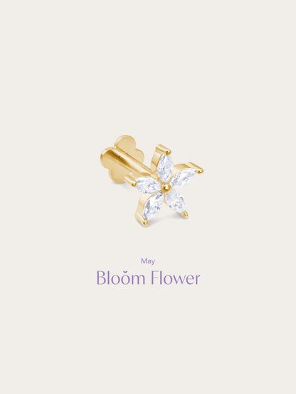 Bloom Flower Flatback Earring
