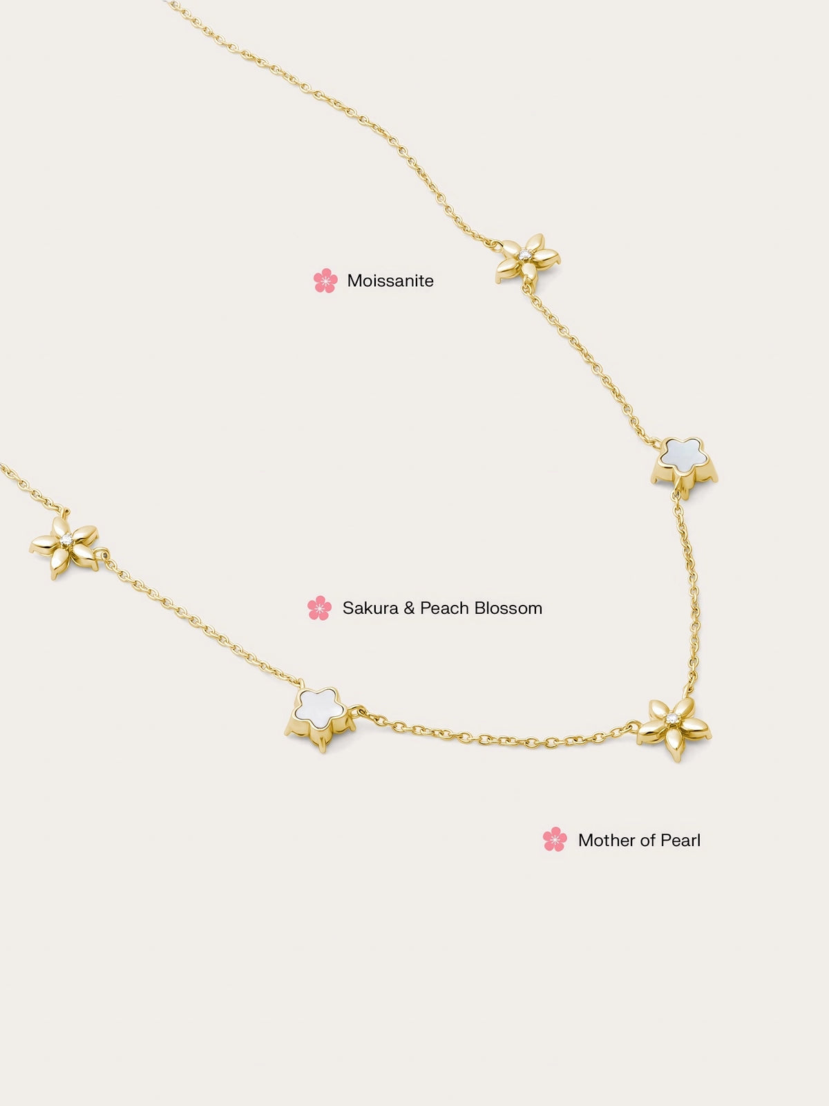 Bloom On Charm Necklace - Reversible