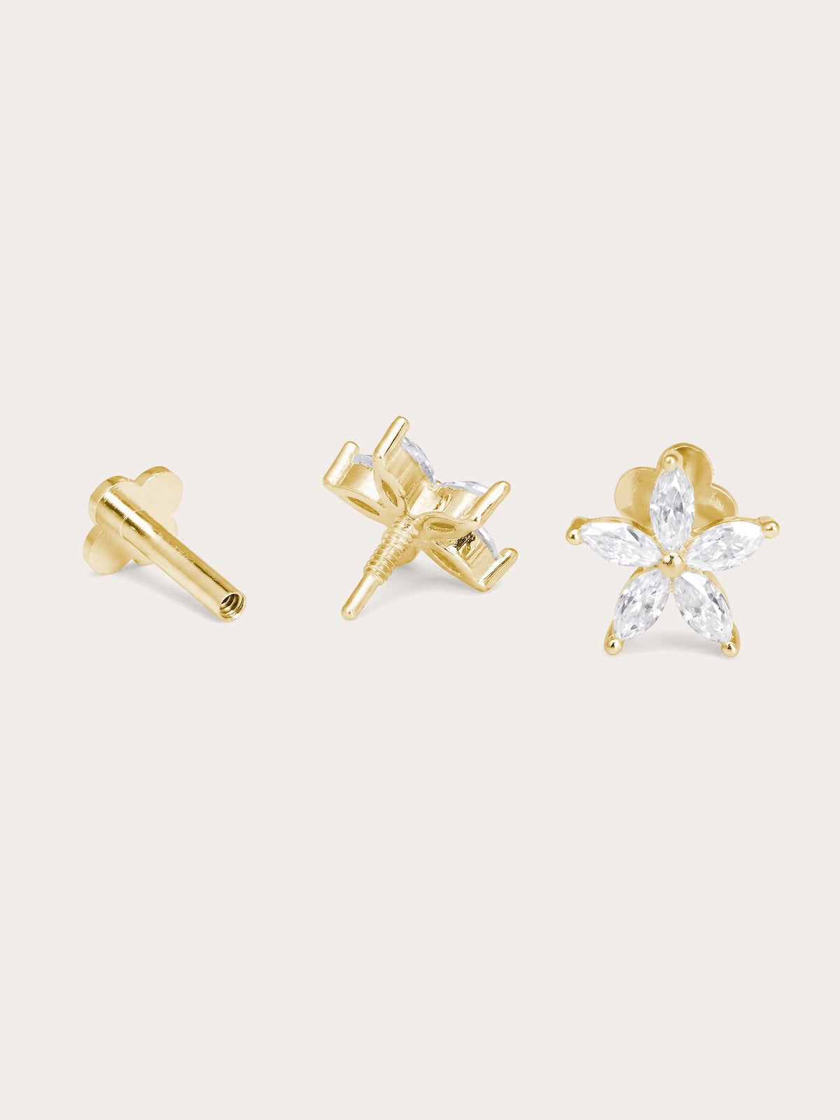 Bloom Flower Flatback Earring