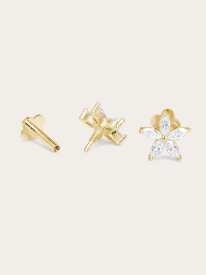 Bloom Flower Flatback Earring