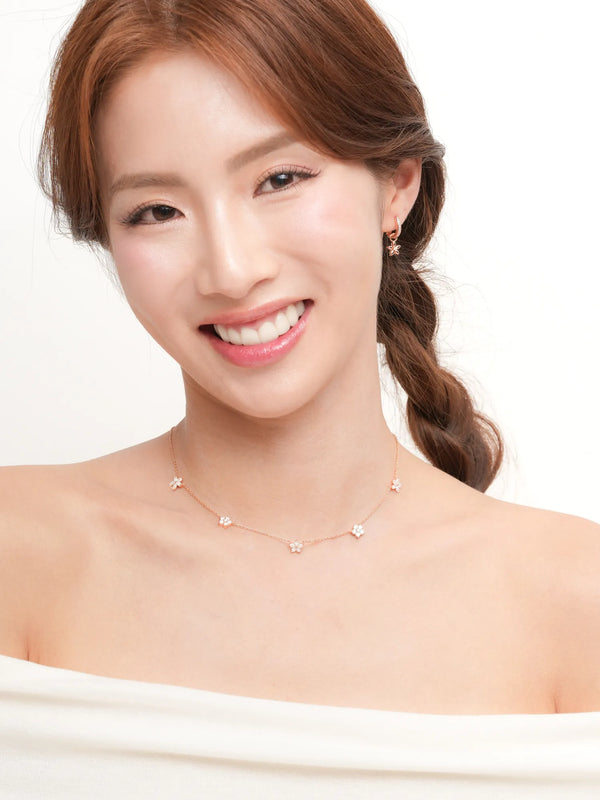 Bloom On Charm Necklace - Reversible