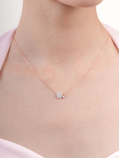 Blue Cluster Flower Necklace – Aquamarine & Tanzanite