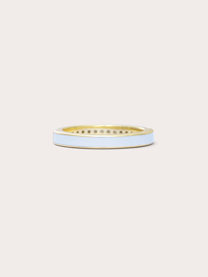 Blue Enamel Moissanite Band Reversible (5) – Mondays Made Flower & Birthstone Jewelry Singapore